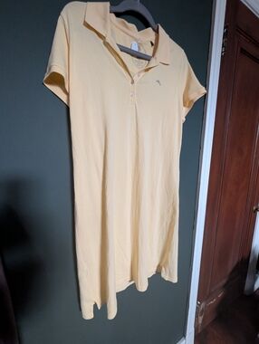 Tommy Bahama Light Yellow Polo Dress with Small Embroidered Logo